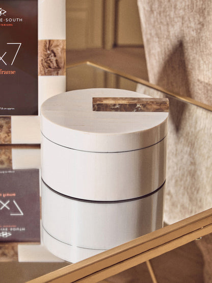 Farran Gold Finish Side Table With Mirror Top