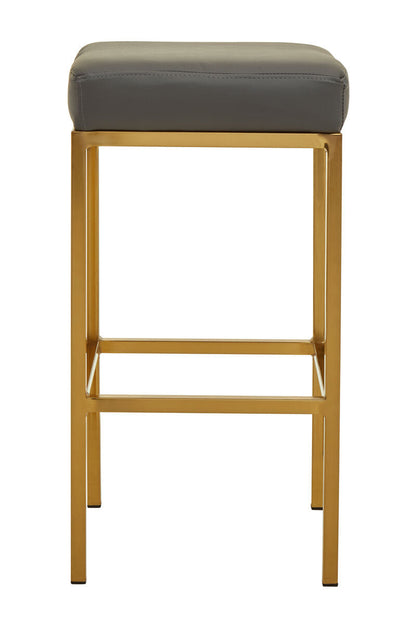 Baina Dark Grey And Gold Finish Bar Stool