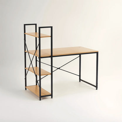 Laxton Light Oak Effect Desk With Shelves