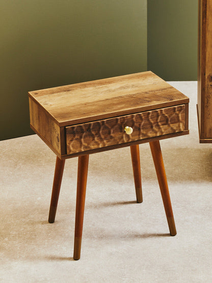 Frida Wood Veneer Bedside Table with 1 Drawer