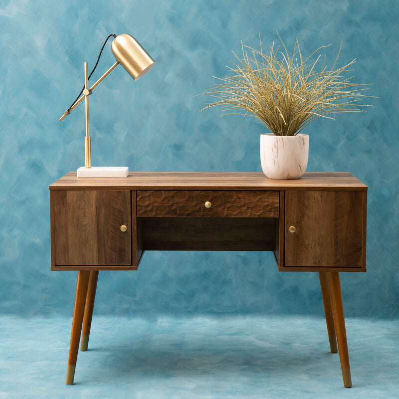 Frida Wood Veneer Desk with Storage