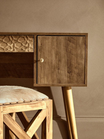 Frida Wood Veneer Desk with Storage