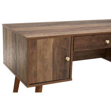 Frida Wood Veneer Desk with Storage