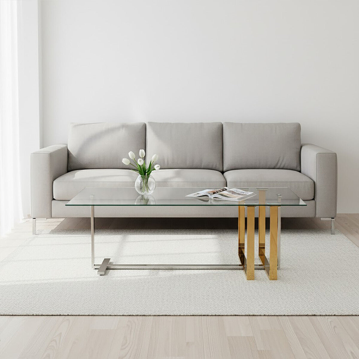 Alvea Silver and Gold Coffee Table