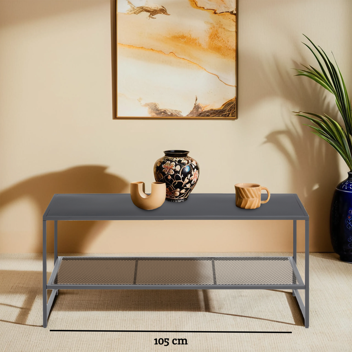 Acero Grey Metal Coffee Table