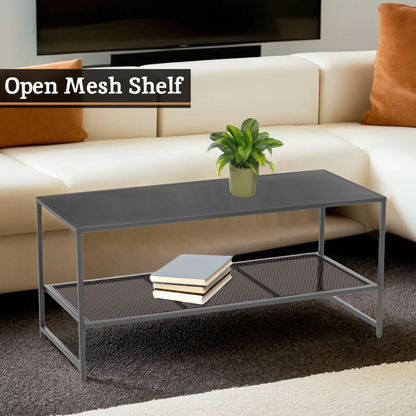 Acero Grey Metal Coffee Table
