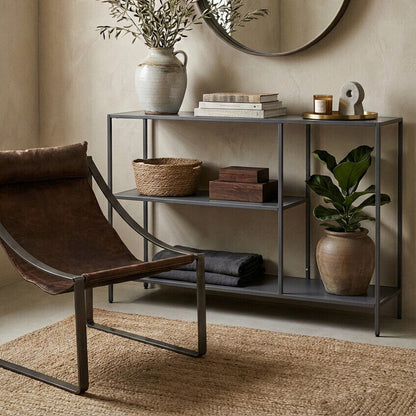 Acero Grey Metal Console Table