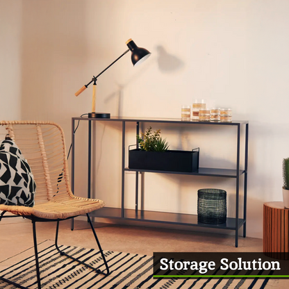 Acero Grey Metal Console Table