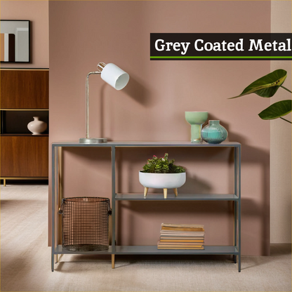 Acero Grey Metal Console Table