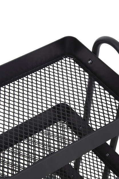 Acero Three Tier Black Metal Trolley