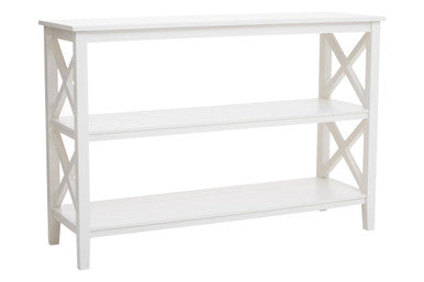 Heritage Three Shelf Large White Bookcase