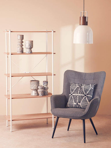 Stockholm Grey Fabric Armchair