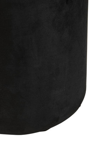 Haley Black Velvet Pouffe