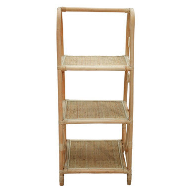 Mataram Three Tier Rattan Square Shelf Unit