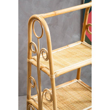 Mataram Three Tier Rattan Square Shelf Unit