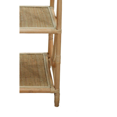 Mataram Three Tier Rattan Square Shelf Unit
