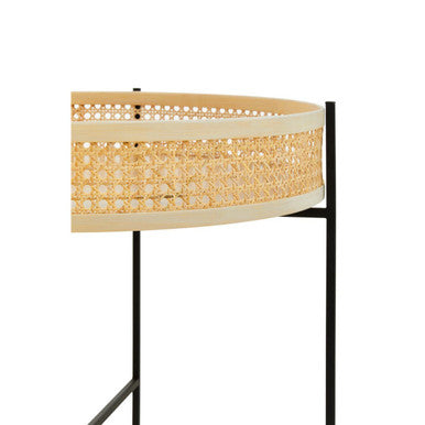 Depok Rattan Coffee Table With Cross Metal Base