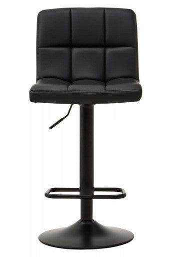 Baina Black Faux Leather Bar Chair