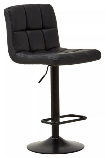 Baina Black Faux Leather Bar Chair