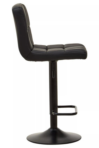 Baina Black Faux Leather Bar Chair