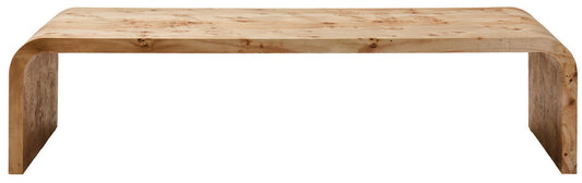 Mota Burl Wood Design Curved Coffee Table
