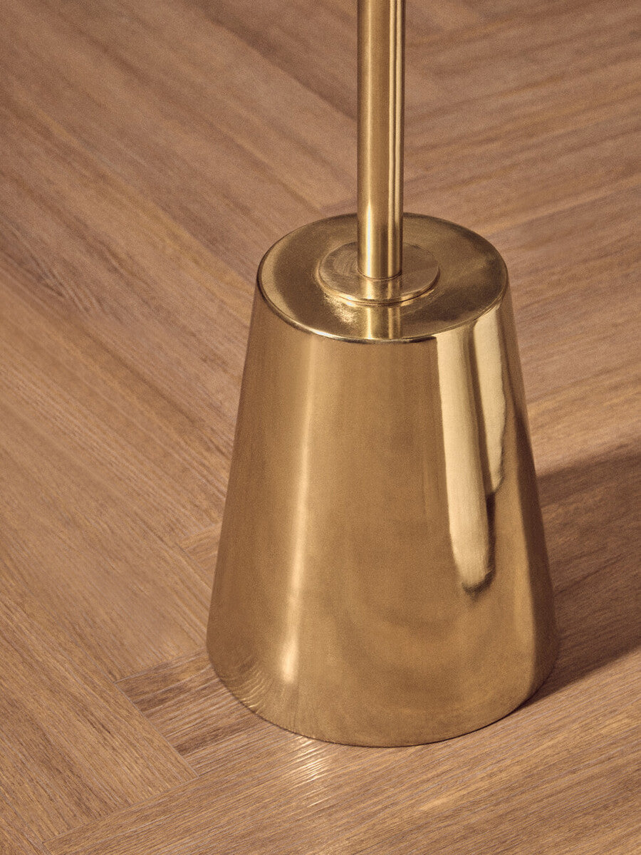 Avola Black Marble Effect Top Gold Base Side Table