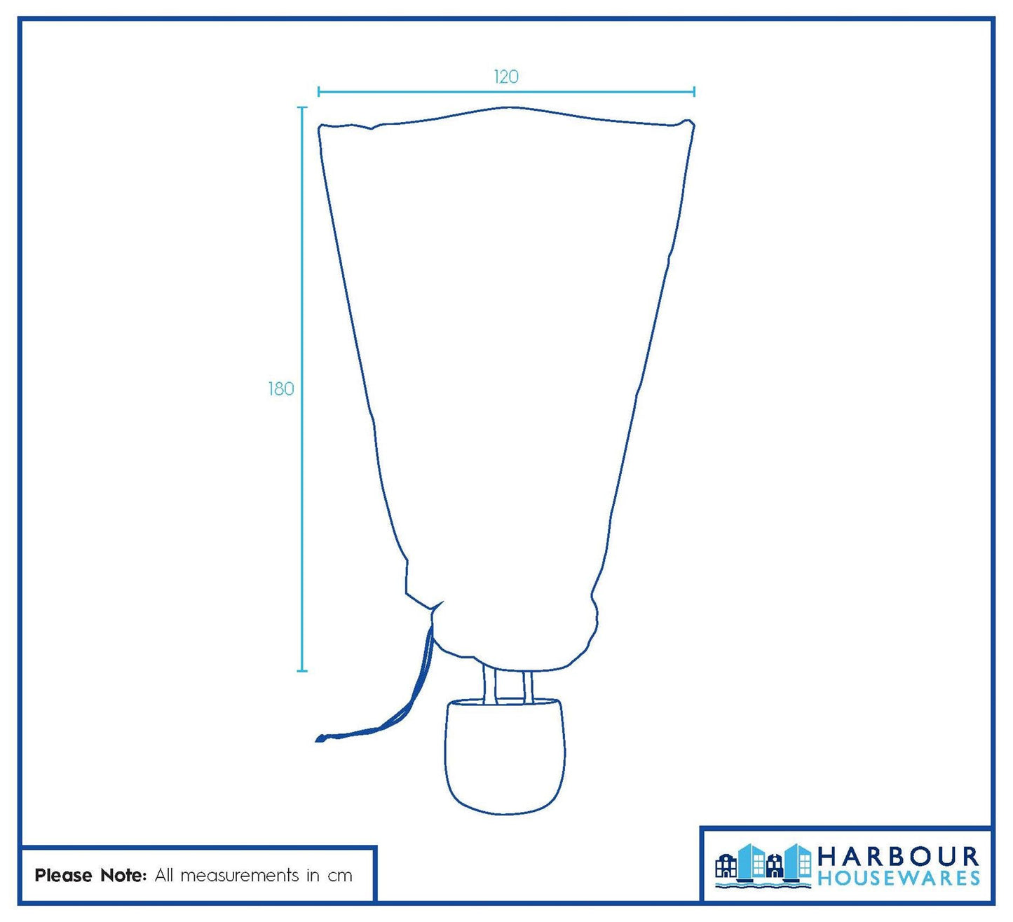 Plant Fleece Frost Protection Cover with Drawstring