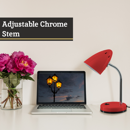 Flexi Red Gloss Desk Lamp
