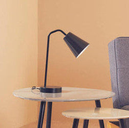 Shaina Black Metal Modern Desk Lamp