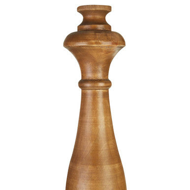 Emely Candle Table Lamp with Wooden Round Base