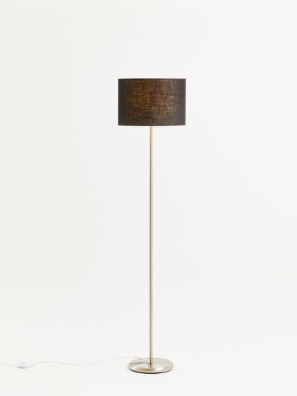 Forma Black Waffle Effect Shade Floor Lamp