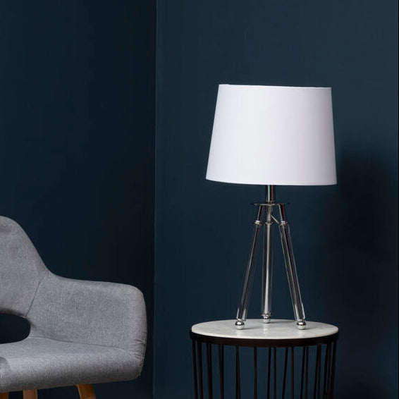 Halia Chrome Finish Tripod Table Lamp