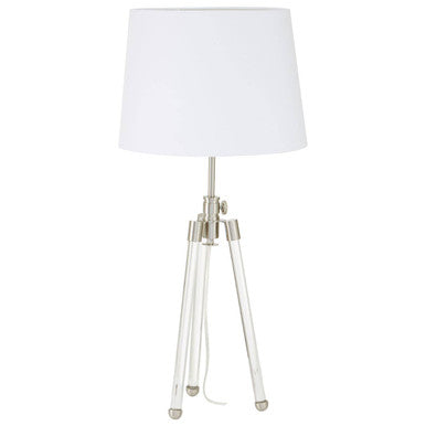 Halia Nickel Finish Tripod Table Lamp