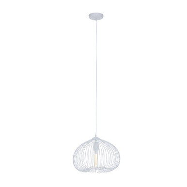 Lavis 1 Bulb White Finish Pendant Light