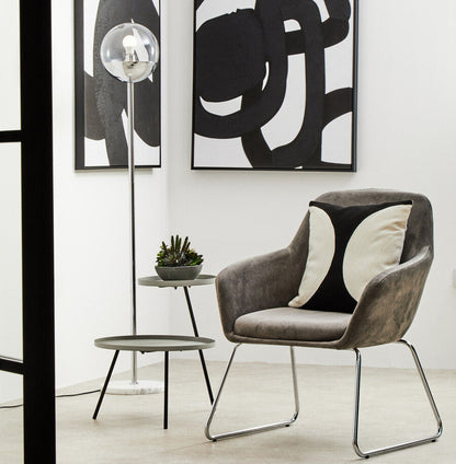 Revive Chrome Finish Metal Floor Lamp