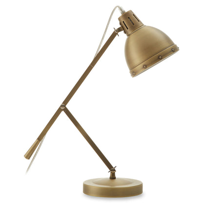 Jasper Adjustable  Desk Lamp in Brass Finish