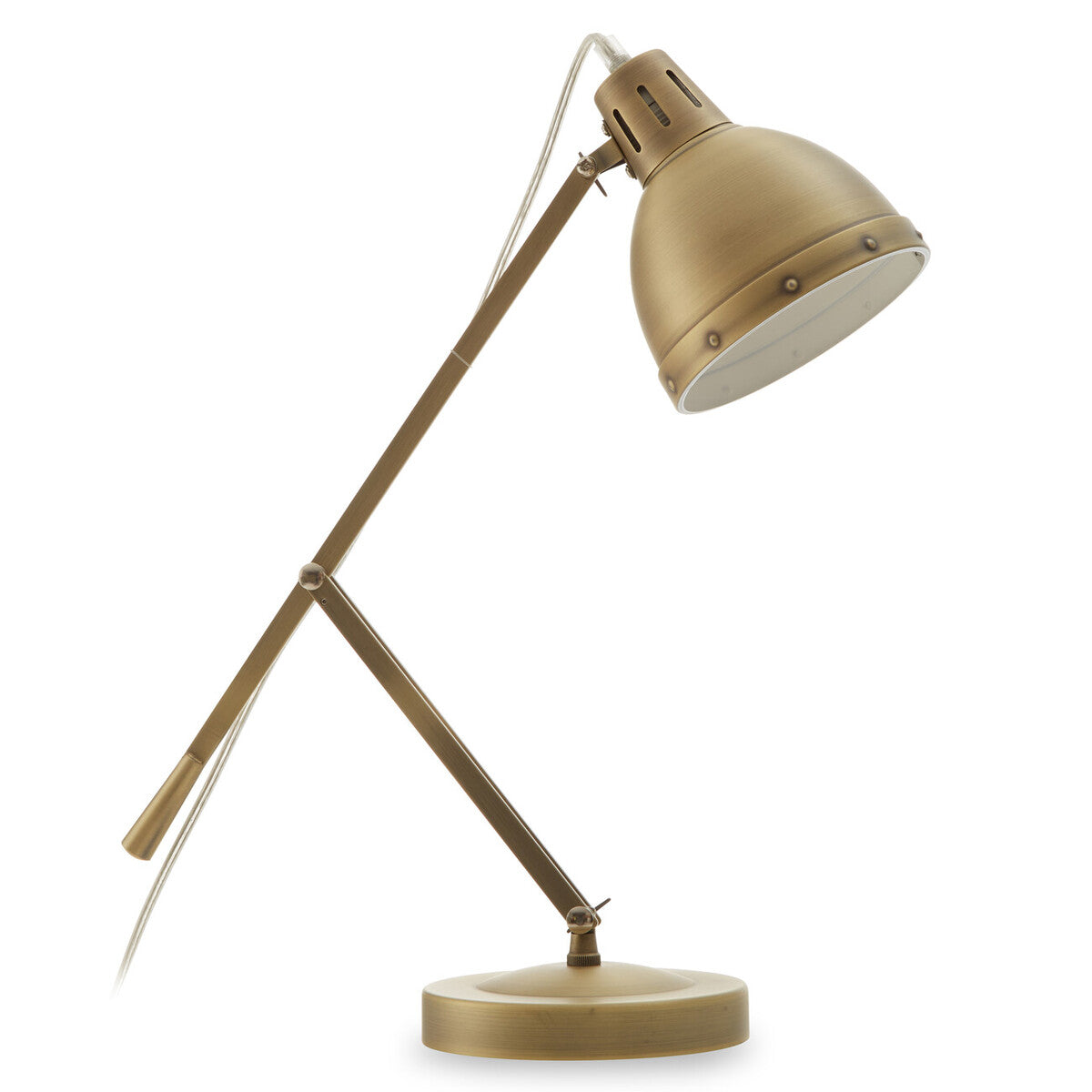 Jasper Adjustable  Desk Lamp in Brass Finish