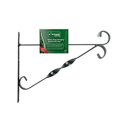 12" Black Garden Hanging Baskets Wall Mounting Indoor Outdoor Brackets
