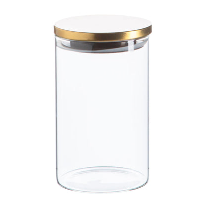 1L Scandi Storage Jar with Metallic Lid