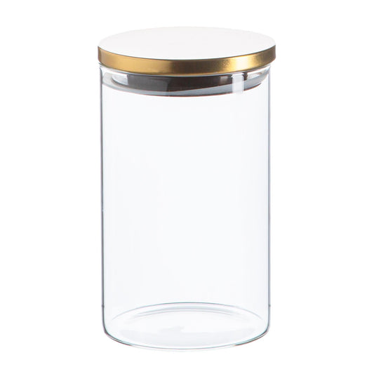 1L Scandi Storage Jar with Metallic Lid
