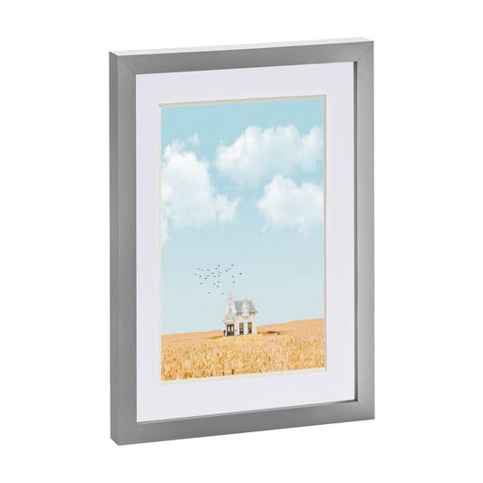 Grey A4 (8" x 12") Photo Frame with A5 Mount