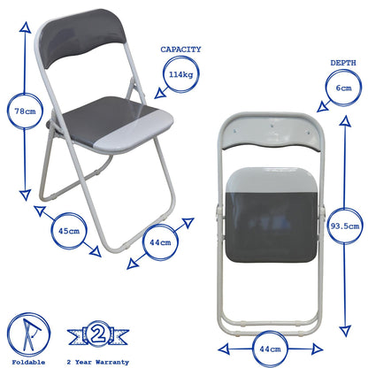 Yellow Wave Padded Folding Chair - Pack of Six