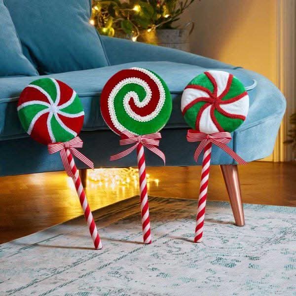 Christmas Lollipop Tree Ornament Set of 3