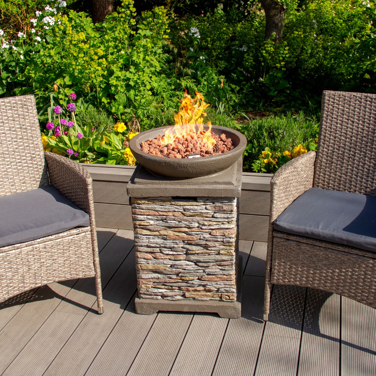 Stone Garden Fire Pit by Raven