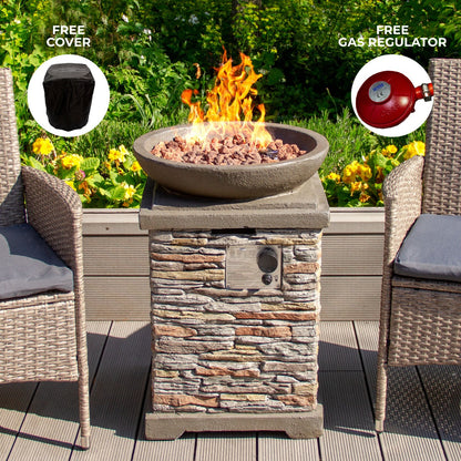 Stone Garden Fire Pit by Raven