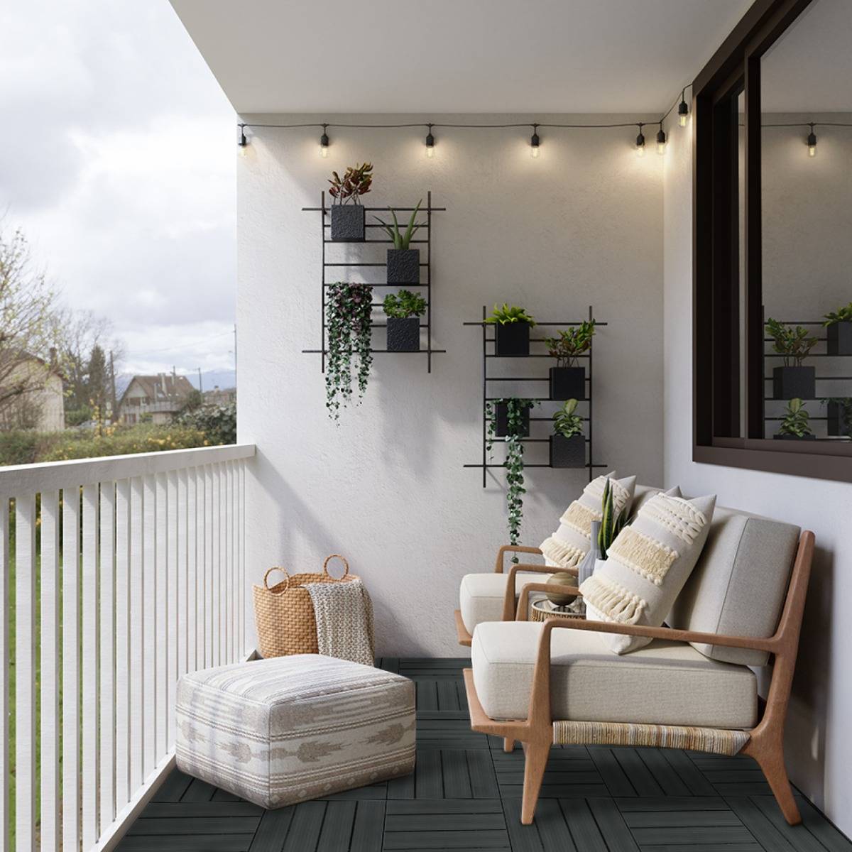 Easy Fit 9 SQM Garden Decking Tiles by WPC