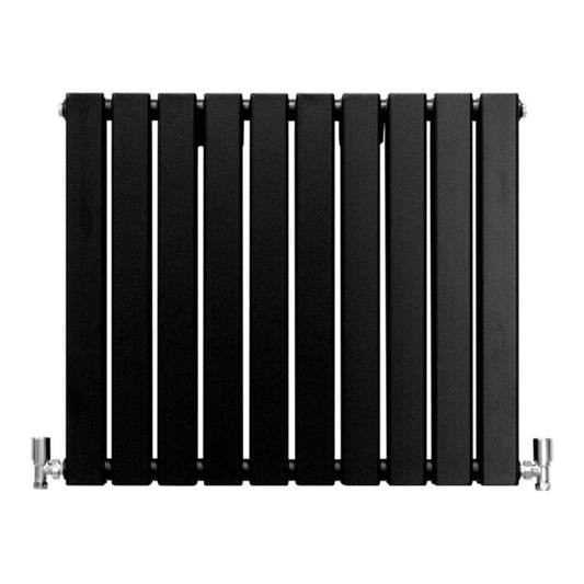 Designer Flat Panel Radiators Matte Black 600mm x 700mm