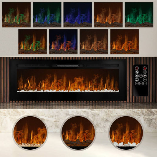 Electric Inset Fireplace 60ΓÇ¥
