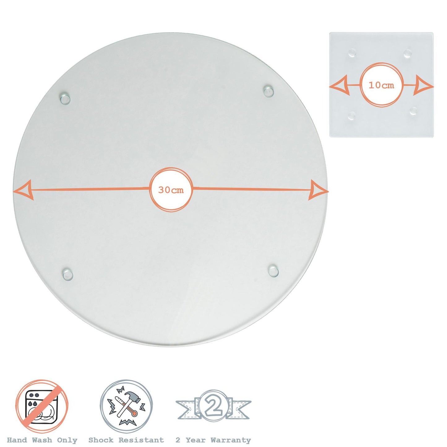 12pc Round Glass Placemats & Coasters Set