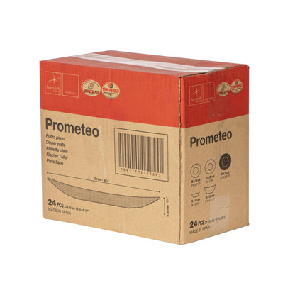 27cm White Prometeo Glass Dinner Plates - Pack of Six